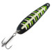 Vintage   Slammer Glow, 1/3oz black/green/white Glow - glows in the dark fishing spoon #22551