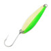 Vintage    Luhr Jensen Coyote spoon Glow, 1/4oz nickel/green/white Glow - glows in the dark fishing spoon #22552