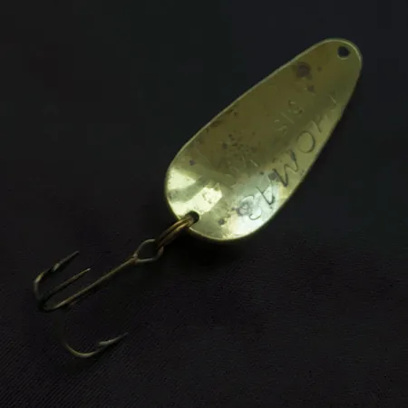 Vintage Thomas Cyclone, 1/4oz brass fishing spoon #22559