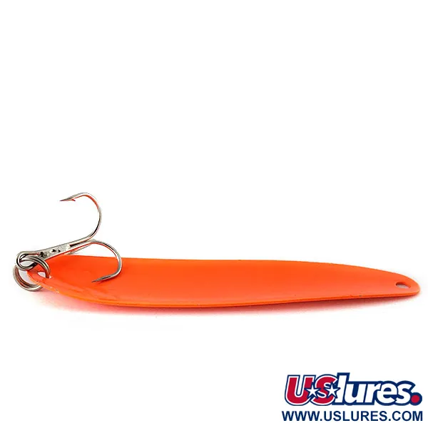 Vintage   Hicks Tackle, 2/5oz orange UV fishing spoon #22567