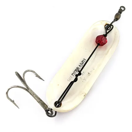 Vintage Hildebrandt Spinners Hildebrandt Pearl Spoon, 1/2oz white pearl fishing spoon #22569