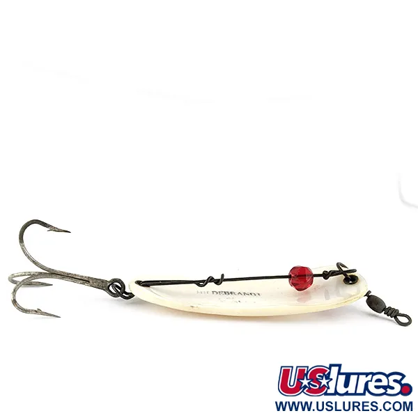 Vintage Hildebrandt Spinners Hildebrandt Pearl Spoon, 1/2oz white pearl fishing spoon #22569