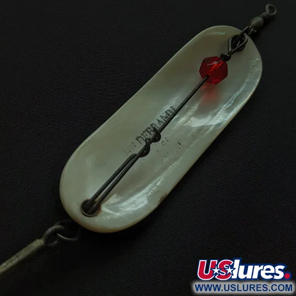Vintage Hildebrandt Spinners Hildebrandt Pearl Spoon, 1/2oz white pearl fishing spoon #22569