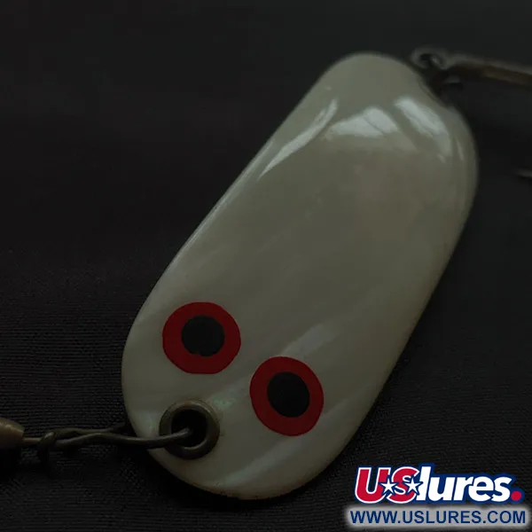 Vintage Hildebrandt Spinners Hildebrandt Pearl Spoon, 1/2oz white pearl fishing spoon #22569