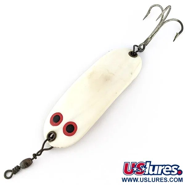 Vintage Hildebrandt Spinners Hildebrandt Pearl Spoon, 1/2oz white pearl fishing spoon #22569