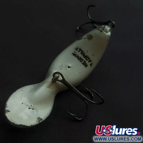 Vintage Heddon Tadpolly, 1/3oz silver fishing lure #22570