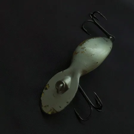 Vintage Heddon Tadpolly, 1/3oz silver fishing lure #22570