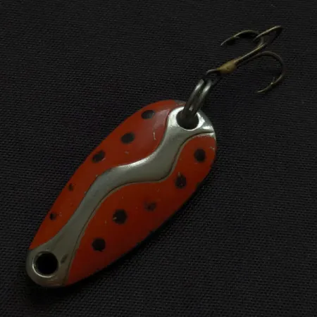 Vintage Acme Kamlooper Jr, 1/4oz red/black/nickel fishing spoon #22575