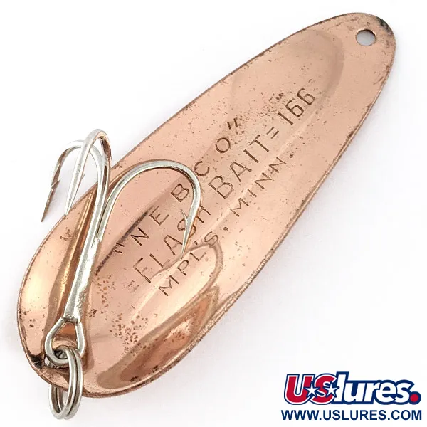 Vintage Nebco Flashbait 166, 1/2oz copper fishing spoon #22577