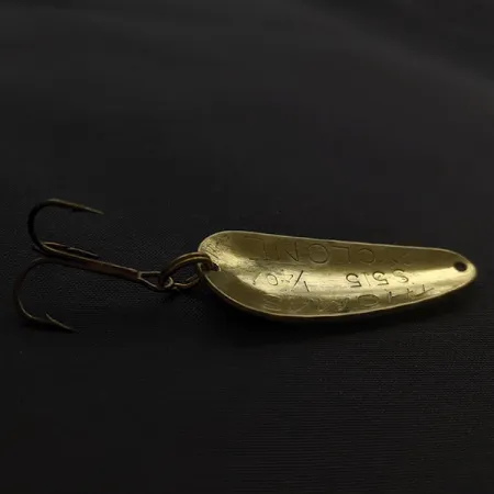 Vintage Thomas Cyclone, 1/4oz brass fishing spoon #22583