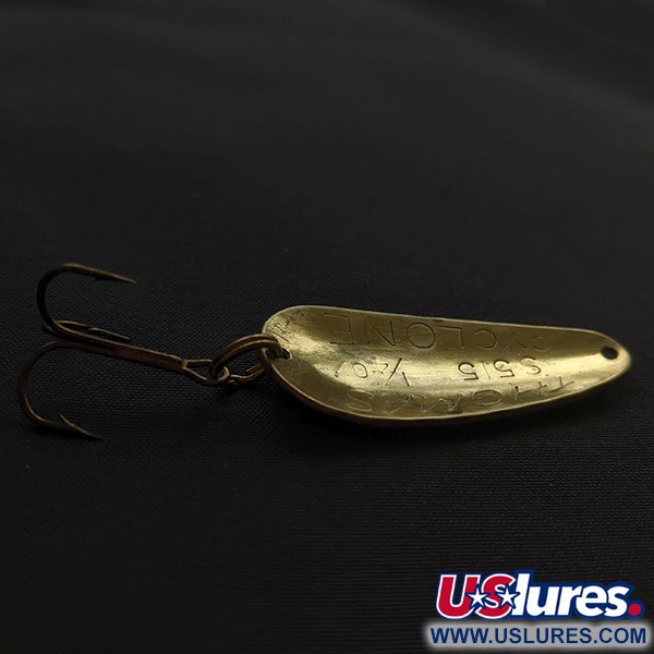 Vintage   Thomas Cyclone, 1/4oz brass fishing spoon #22583