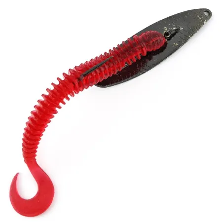 Vintage Mepps Timber Doodle 1, 2/5oz black/red fishing spoon #22584