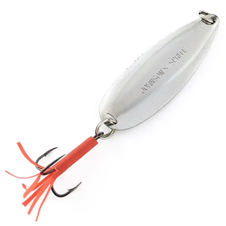 Vintage Johnson Sprite, 3/5oz nickel fishing spoon #22587