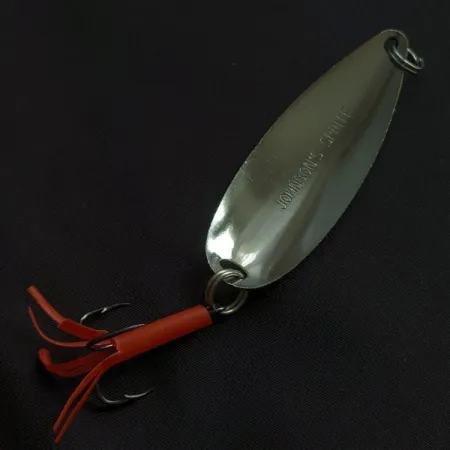 Vintage Johnson Sprite, 3/5oz nickel fishing spoon #22587