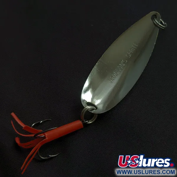 Vintage Johnson Sprite, 3/5oz nickel fishing spoon #22587
