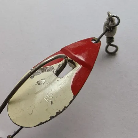 Vintage Marathon June-Bug, 3/16oz white/red spinning lure #22599