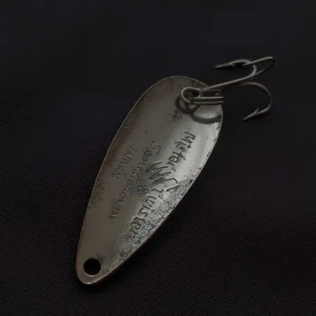 Vintage Mister Twister Sonic Spoon, 1/3oz red/black/nickel fishing spoon #22602