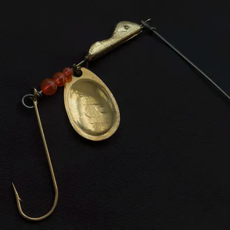 Vintage South Bend Walleye Wonder 3  Spinnerbait, 1/2oz gold spinning lure #22629