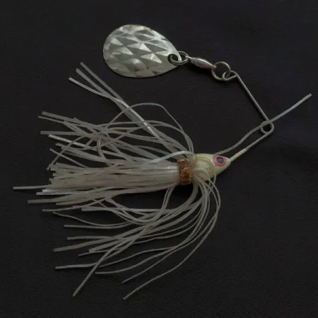 Vintage Strike King Mini-King Spinnerbait, 1/4oz nickel spinning lure #22630