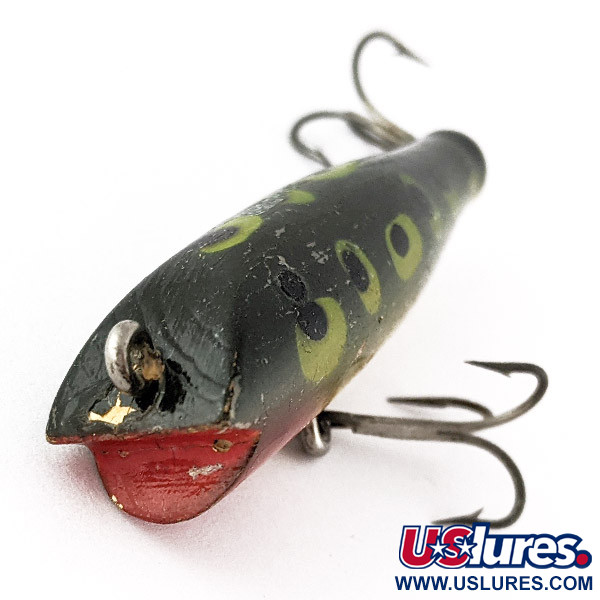 Vintage  Creek Chub Bait Company Creek Chub Darter Wooden, 1/4oz Frog fishing lure #22632