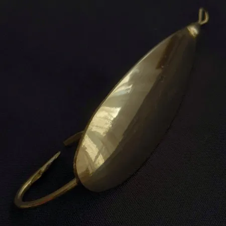 Vintage Johnson Silver Minnow, 2/5oz gold fishing spoon #22535