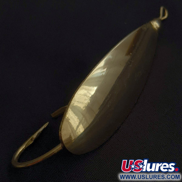 Vintage   Johnson Silver Minnow, 2/5oz gold fishing spoon #22535