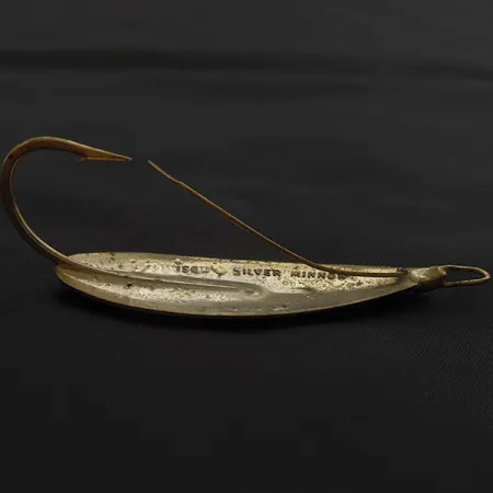 Vintage Johnson Silver Minnow, 2/5oz gold fishing spoon #22535