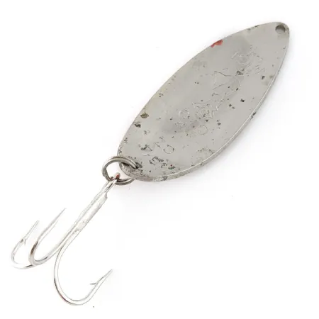 Vintage Seneca Little Cleo (Hula Girl), 3/4oz nickel/orange fishing spoon #22639