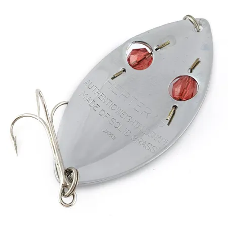 Vintage Herter's Herters Glass Eye Spoon, 3/4oz nickel/red eyes fishing spoon #22641