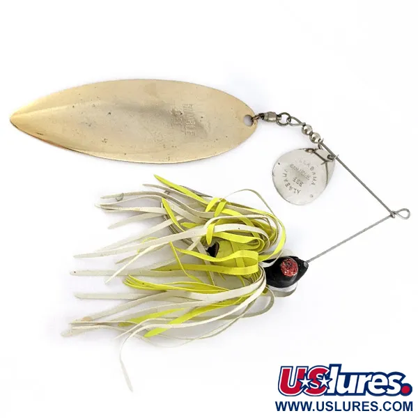 Vintage  Bumble Bee Bumble BEE Spinnerbait, 1oz gold/nickel spinning lure #22653