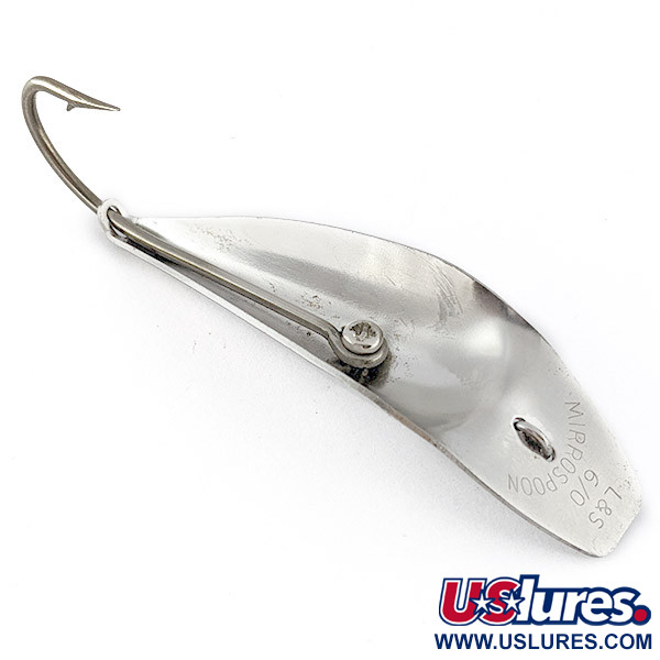 Vintage  L&S Bait Mirro lure L&S L&S Mirrospoon 6/0Mirrospoon 6/0, 3/5oz nickel fishing spoon #22654