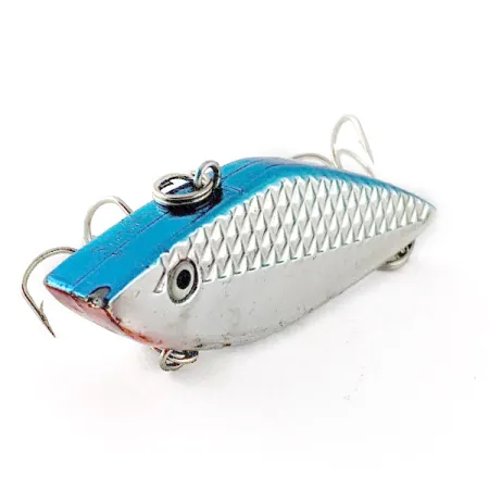 Vintage Strike King Diamond Shad (1980s), 2/5oz silver/blue fishing lure #22659