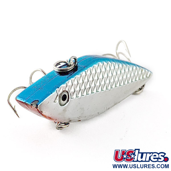 Vintage   Strike King Diamond Shad (1980s), 2/5oz silver/blue fishing lure #22659