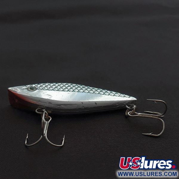 Vintage   Strike King Diamond Shad (1980s), 2/5oz silver/blue fishing lure #22659