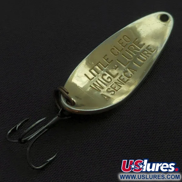 Vintage Seneca Little Cleo, 1/4oz gold/red fishing spoon #22665