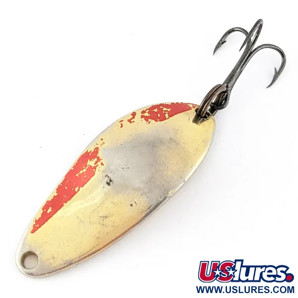Vintage Seneca Little Cleo, 1/4oz gold/red fishing spoon #22665