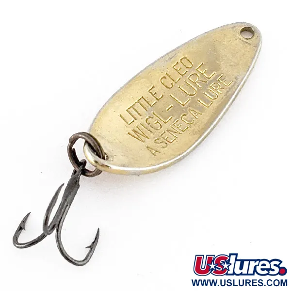 Vintage Seneca Little Cleo, 1/4oz gold/red fishing spoon #22665
