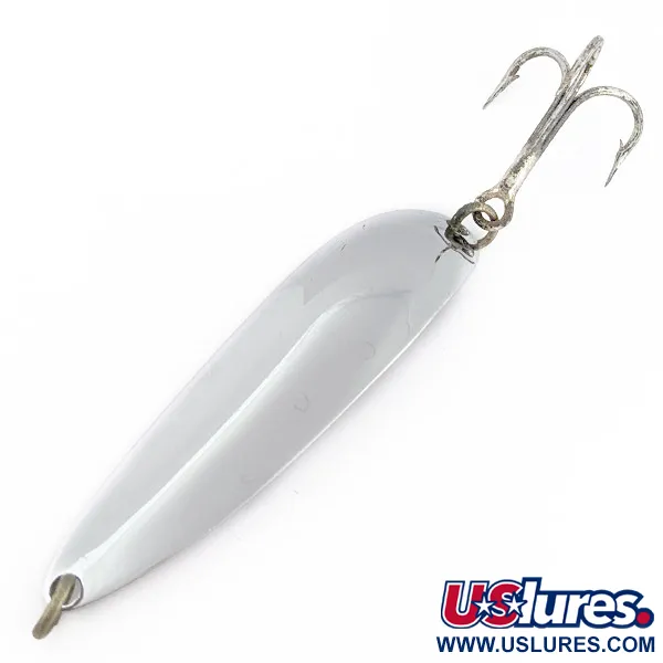 Vintage Luhr Jensen Krocodile #5, 1oz nickel fishing spoon #22670