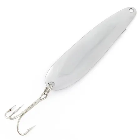 Vintage Hicks Tackle Trolling Spoon, 1/4oz nickel/hologram fishing spoon #22675