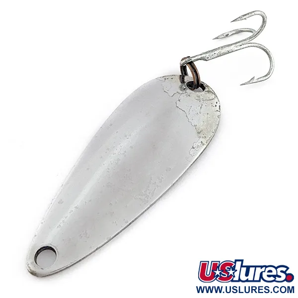 Vintage   Worth Chippewa Steel Spoon, 3/16oz nickel fishing spoon #22679