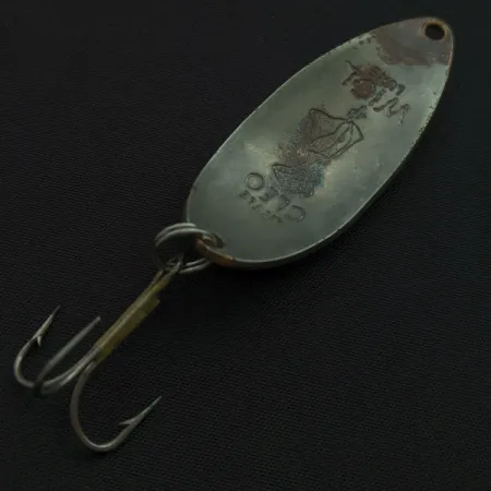 Vintage Seneca Little Cleo (Hula Girl), 1/2oz silver/copper fishing spoon #22682