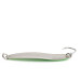 Vintage   Luhr Jensen Coyote spoon Glow, 2/5oz nickel/white/green Glow - glows in the dark fishing spoon #22683