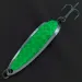 Vintage  Luhr Jensen Krocodile #5, 3/4oz nickel/green fishing spoon #22688