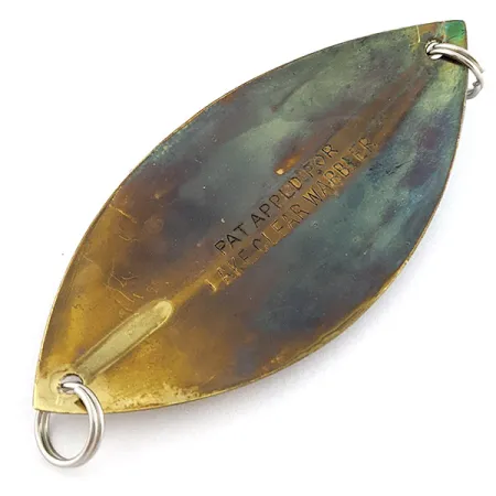 Vintage Williams Lake Clear Wabbler, 1/3oz brass fishing spoon #22699