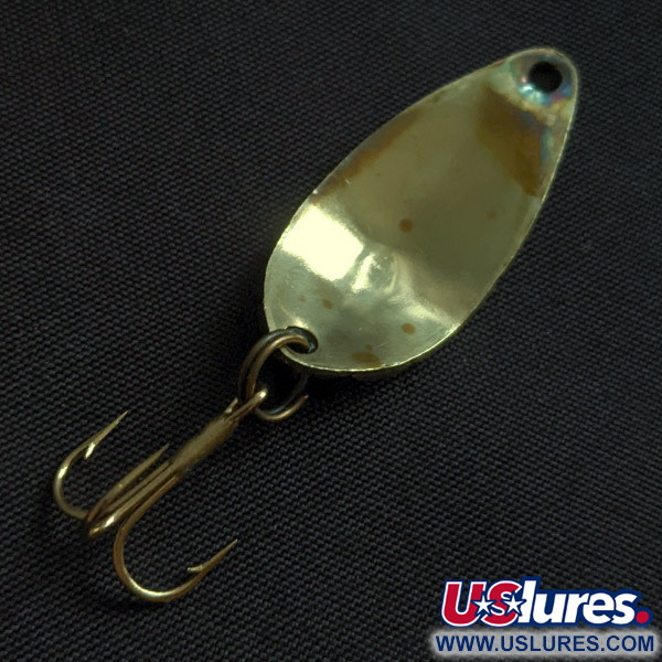 Vintage   Acme Little Cleo bubbles, 1/8oz brass fishing spoon #22710