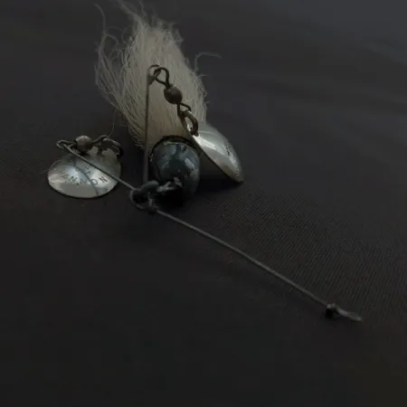 Vintage Jamison Shannon Twin Spinner, 1/4oz nickel spinning lure #22711