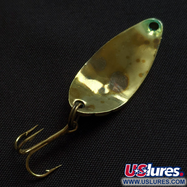 Vintage   Acme Little Cleo bubbles, 1/8oz brass fishing spoon #22713