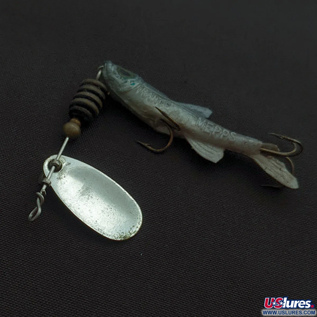antique mepps fishing lures Vintage Mepps Comet Mino 1, 3/16oz silver spinning lure #22717
