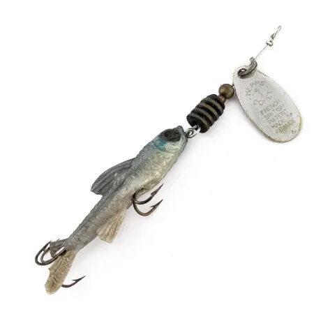 Vintage Mepps Comet Mino 1, 3/16oz silver spinning lure #22717