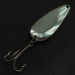 Vintage   Worth Chippewa, 1/3oz nickel/white/red fishing spoon #22736